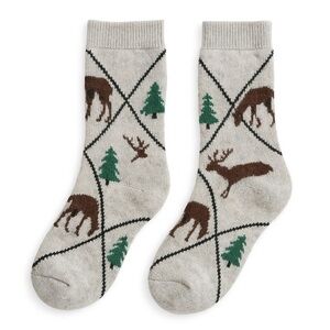 Wool Knit Wheel House Designs Novelty Socks